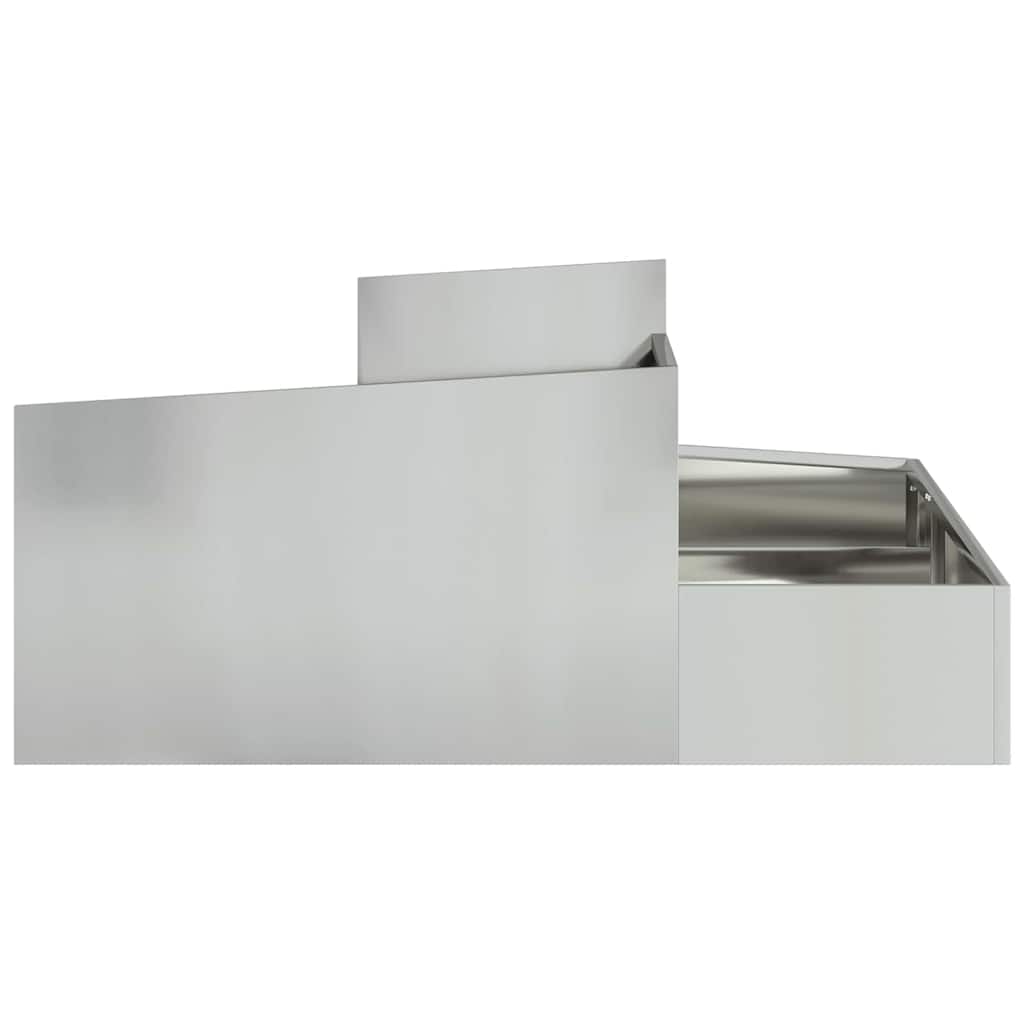 Gartenblumentopf Silber 100 x 100 x 50 cm Verzinkter Stahl